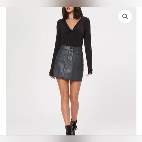 PAIGE Dresses & Skirts - Paige Aideen Mini High Rise Cotton Metallic Skirt Size 29
